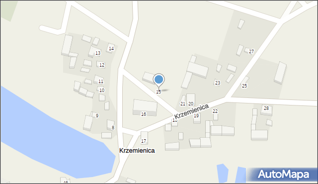 Krzemienica, Krzemienica, 15, mapa Krzemienica