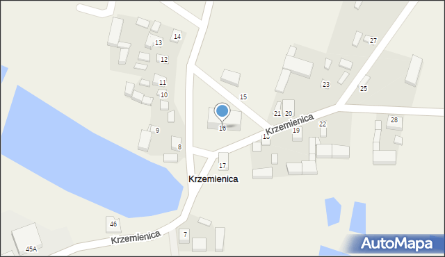 Krzemienica, Krzemienica, 16, mapa Krzemienica