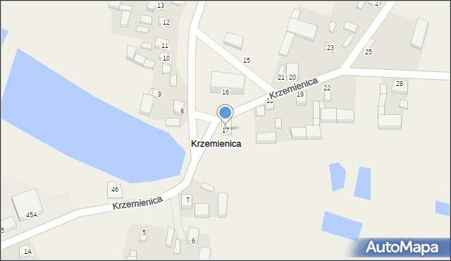 Krzemienica, Krzemienica, 17, mapa Krzemienica