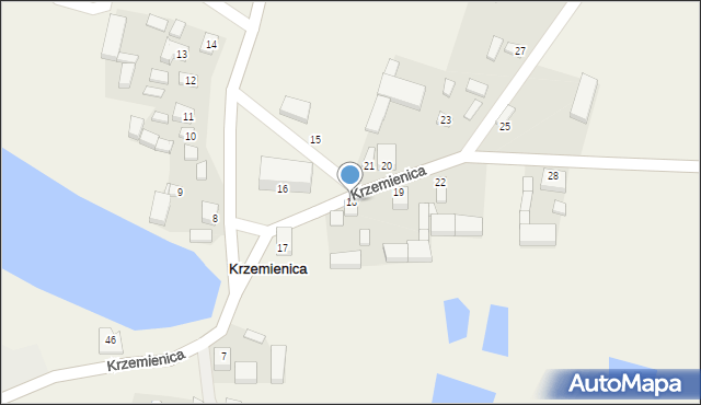 Krzemienica, Krzemienica, 18, mapa Krzemienica