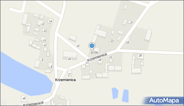 Krzemienica, Krzemienica, 21, mapa Krzemienica