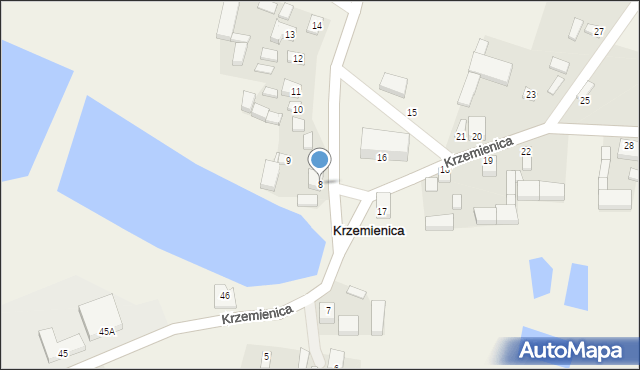 Krzemienica, Krzemienica, 8, mapa Krzemienica