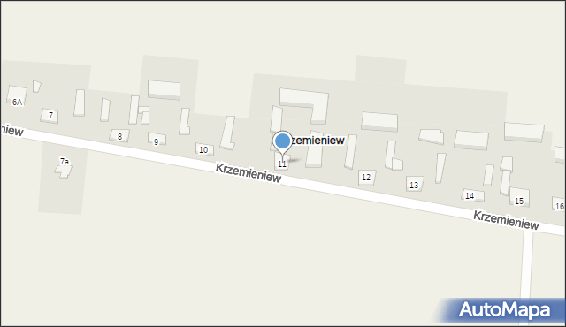 Krzemieniew, Krzemieniew, 11, mapa Krzemieniew