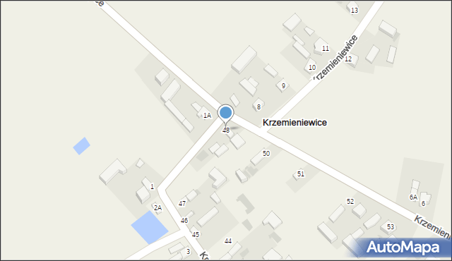 Krzemieniewice, Krzemieniewice, 48, mapa Krzemieniewice