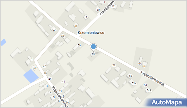 Krzemieniewice, Krzemieniewice, 51, mapa Krzemieniewice