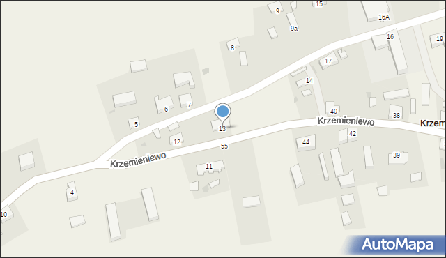 Krzemieniewo, Krzemieniewo, 13, mapa Krzemieniewo