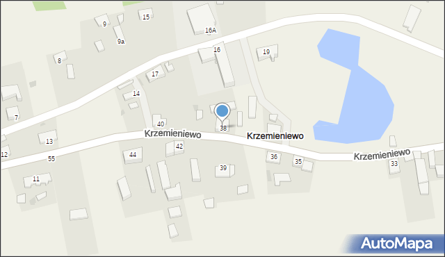 Krzemieniewo, Krzemieniewo, 38, mapa Krzemieniewo