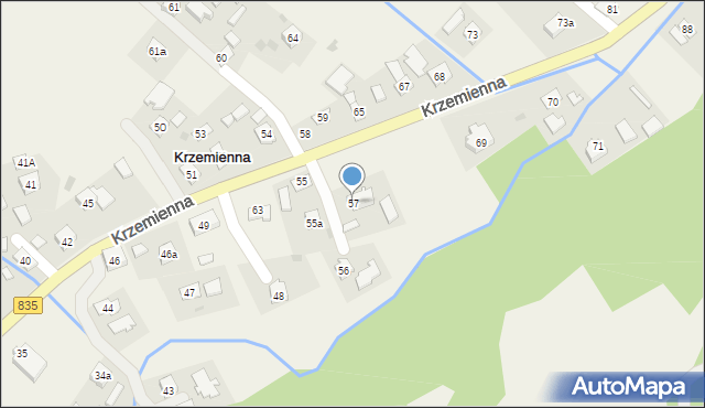 Krzemienna, Krzemienna, 57, mapa Krzemienna