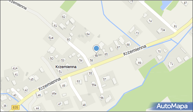 Krzemienna, Krzemienna, 59, mapa Krzemienna