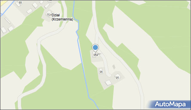 Krzemienna, Krzemienna, 96a, mapa Krzemienna