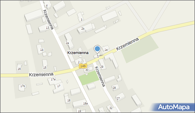 Krzemienna, Krzemienna, 1, mapa Krzemienna