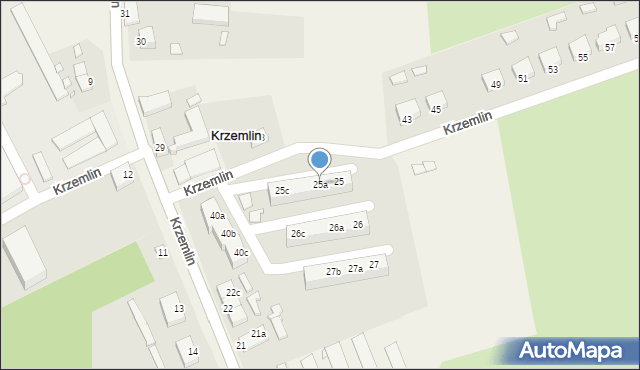 Krzemlin, Krzemlin, 25a, mapa Krzemlin