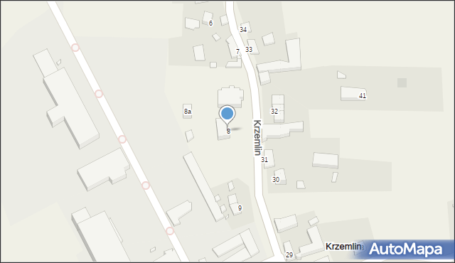 Krzemlin, Krzemlin, 8, mapa Krzemlin