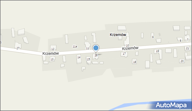 Krzemów, Krzemów, 16, mapa Krzemów