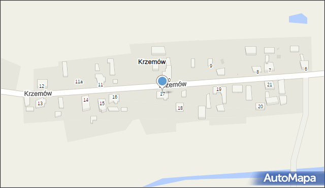 Krzemów, Krzemów, 17, mapa Krzemów