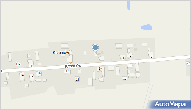 Krzemów, Krzemów, 9, mapa Krzemów