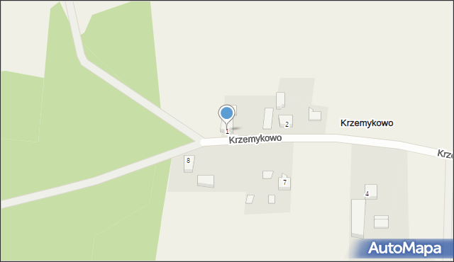 Krzemykowo, Krzemykowo, 1, mapa Krzemykowo