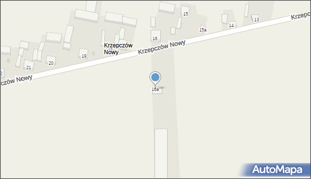 Krzepczów, Krzepczów Nowy, 16a, mapa Krzepczów