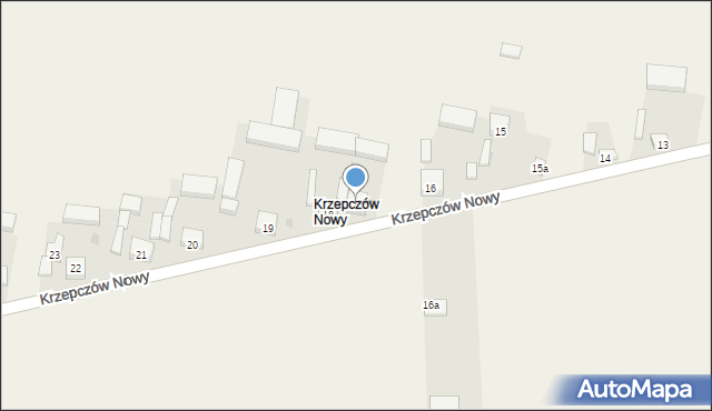 Krzepczów, Krzepczów Nowy, 17, mapa Krzepczów