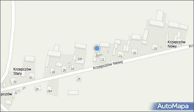 Krzepczów, Krzepczów Nowy, 23, mapa Krzepczów