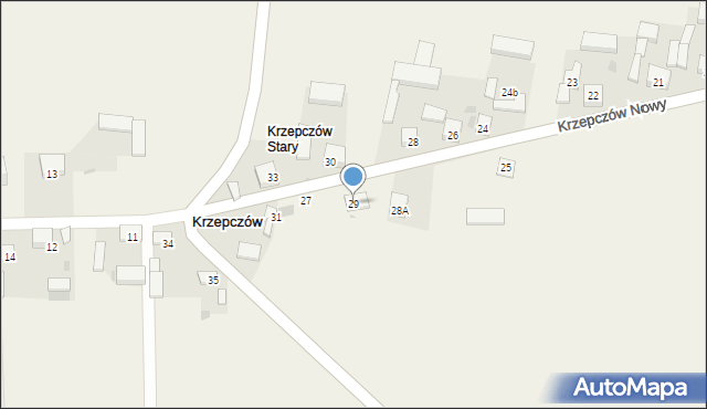 Krzepczów, Krzepczów Nowy, 29, mapa Krzepczów