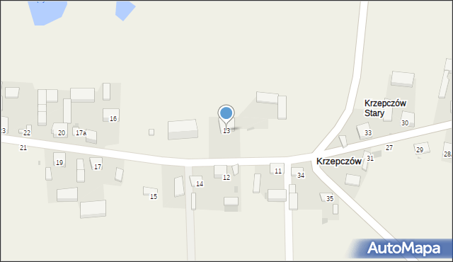 Krzepczów, Krzepczów Stary, 13, mapa Krzepczów