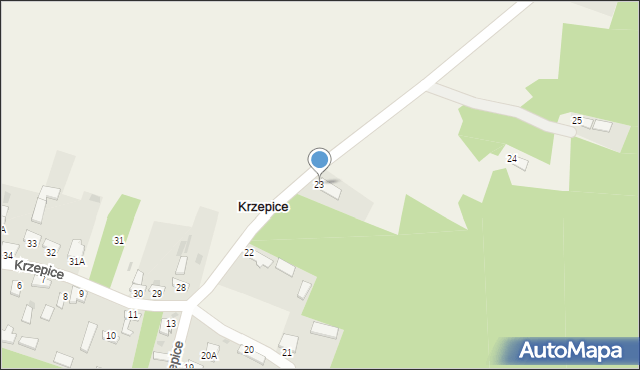 Krzepice, Krzepice, 23, mapa Krzepice