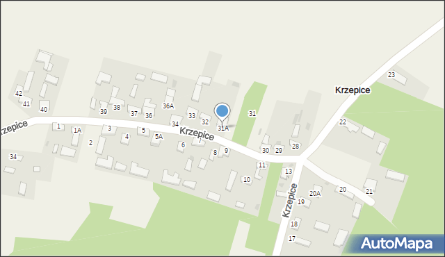 Krzepice, Krzepice, 31A, mapa Krzepice