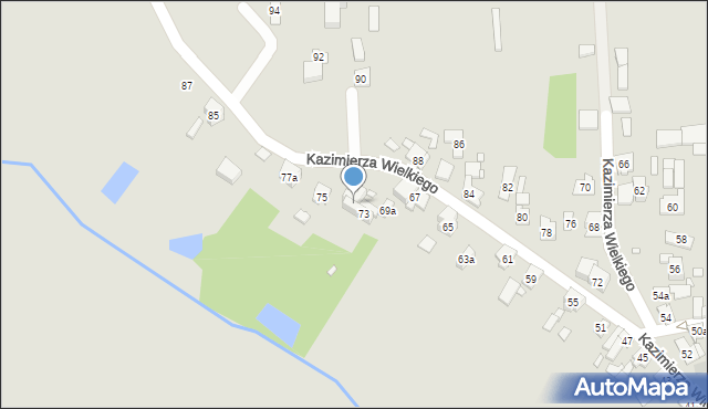 Krzepice, Króla Kazimierza Wielkiego, 75a, mapa Krzepice