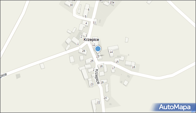 Krzepice, Krzepice, 13, mapa Krzepice