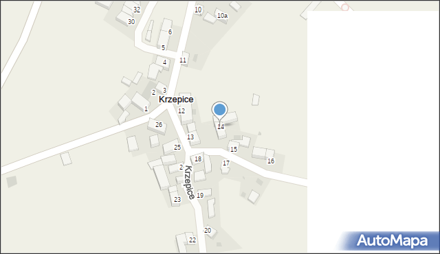 Krzepice, Krzepice, 14, mapa Krzepice