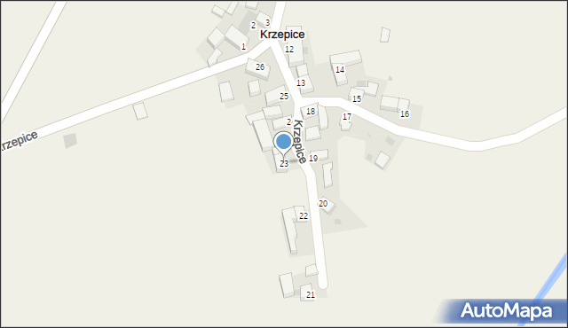 Krzepice, Krzepice, 23, mapa Krzepice