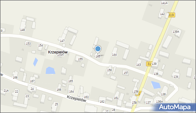 Krzepielów, Krzepielów, 145, mapa Krzepielów