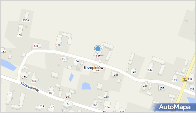 Krzepielów, Krzepielów, 147, mapa Krzepielów