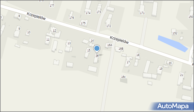 Krzepielów, Krzepielów, 16, mapa Krzepielów