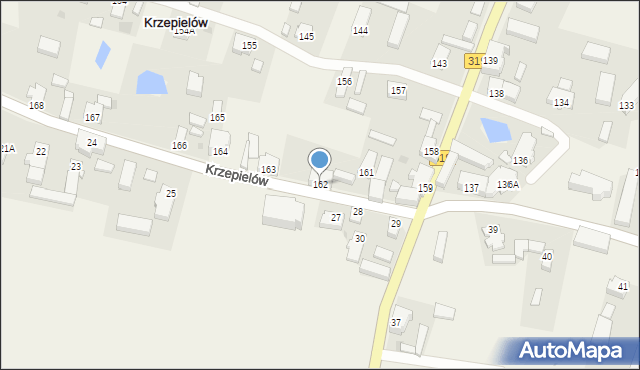 Krzepielów, Krzepielów, 162, mapa Krzepielów