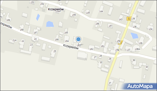 Krzepielów, Krzepielów, 163, mapa Krzepielów