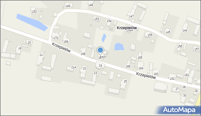 Krzepielów, Krzepielów, 167, mapa Krzepielów