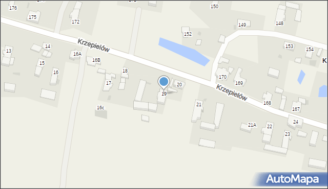 Krzepielów, Krzepielów, 19, mapa Krzepielów