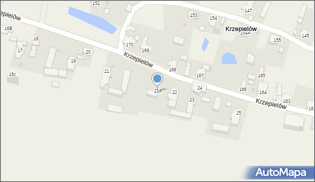 Krzepielów, Krzepielów, 21A, mapa Krzepielów