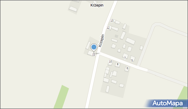 Krzepin, Krzepin, 11, mapa Krzepin