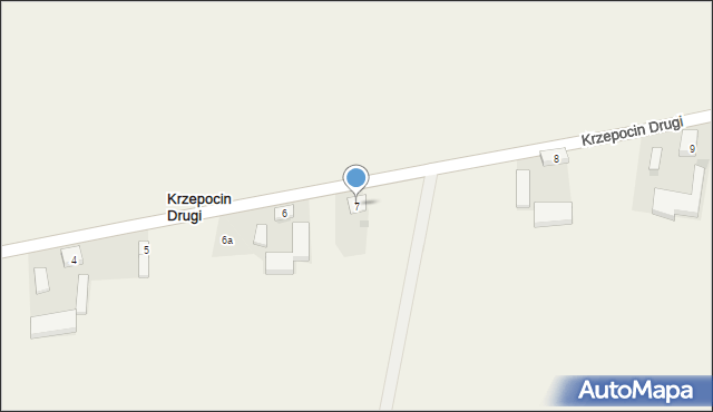 Krzepocin Drugi, Krzepocin Drugi, 7, mapa Krzepocin Drugi