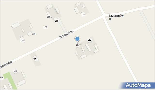 Krzesimów, Krzesimów, 163, mapa Krzesimów