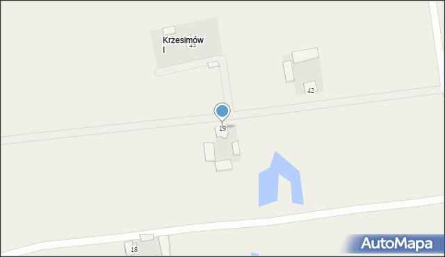 Krzesimów, Krzesimów, 19, mapa Krzesimów