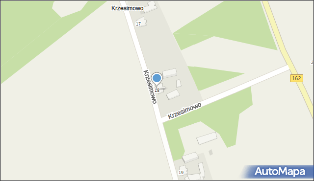 Krzesimowo, Krzesimowo, 18, mapa Krzesimowo