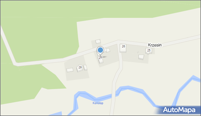 Krzesin, Krzesin, 27, mapa Krzesin