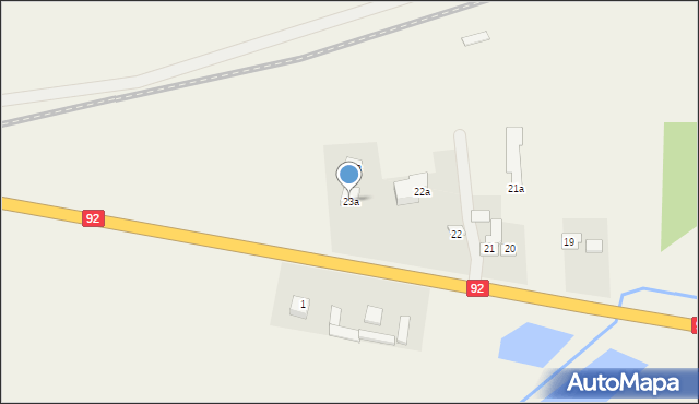 Krzesin, Krzesin, 23a, mapa Krzesin