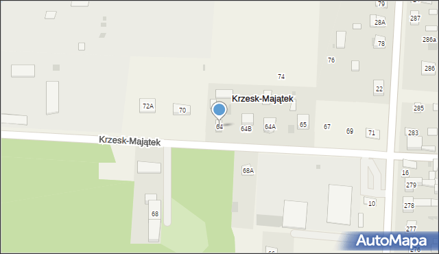 Krzesk-Majątek, Krzesk-Majątek, 64, mapa Krzesk-Majątek