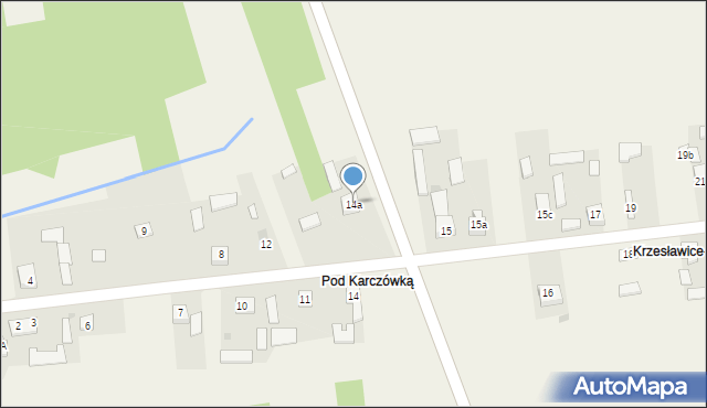 Krzesławice, Krzesławice, 14a, mapa Krzesławice