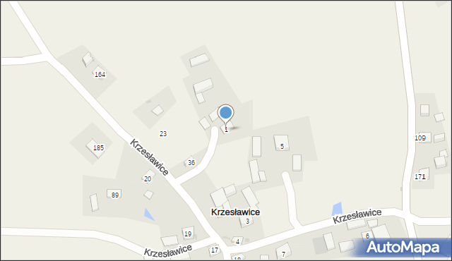 Krzesławice, Krzesławice, 1, mapa Krzesławice